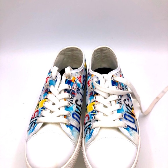 Scripted Prints Women Canvas Sneakers “Love Like Jesus” Sz 6.5 - Picture 3 of 7
